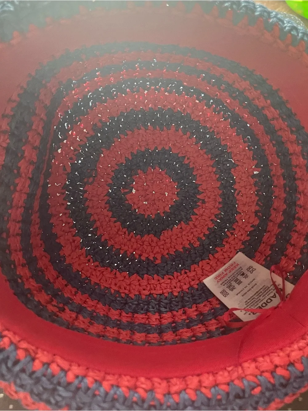 Damsom Madder raffia sailor hat nwt